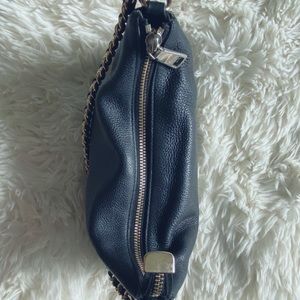 black leather coach purse